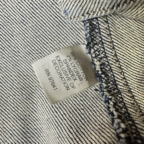 J. Jill Denim Jean Jacket Womens Size Medium Button Down Stretch Blue‎ Med Wash - Picture 8 of 8